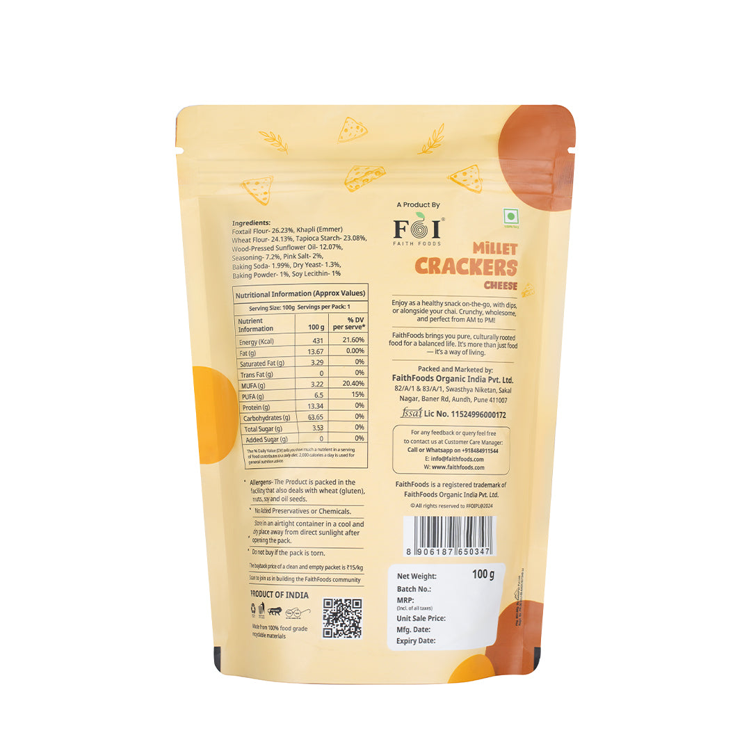 Cheese Millet Cracker