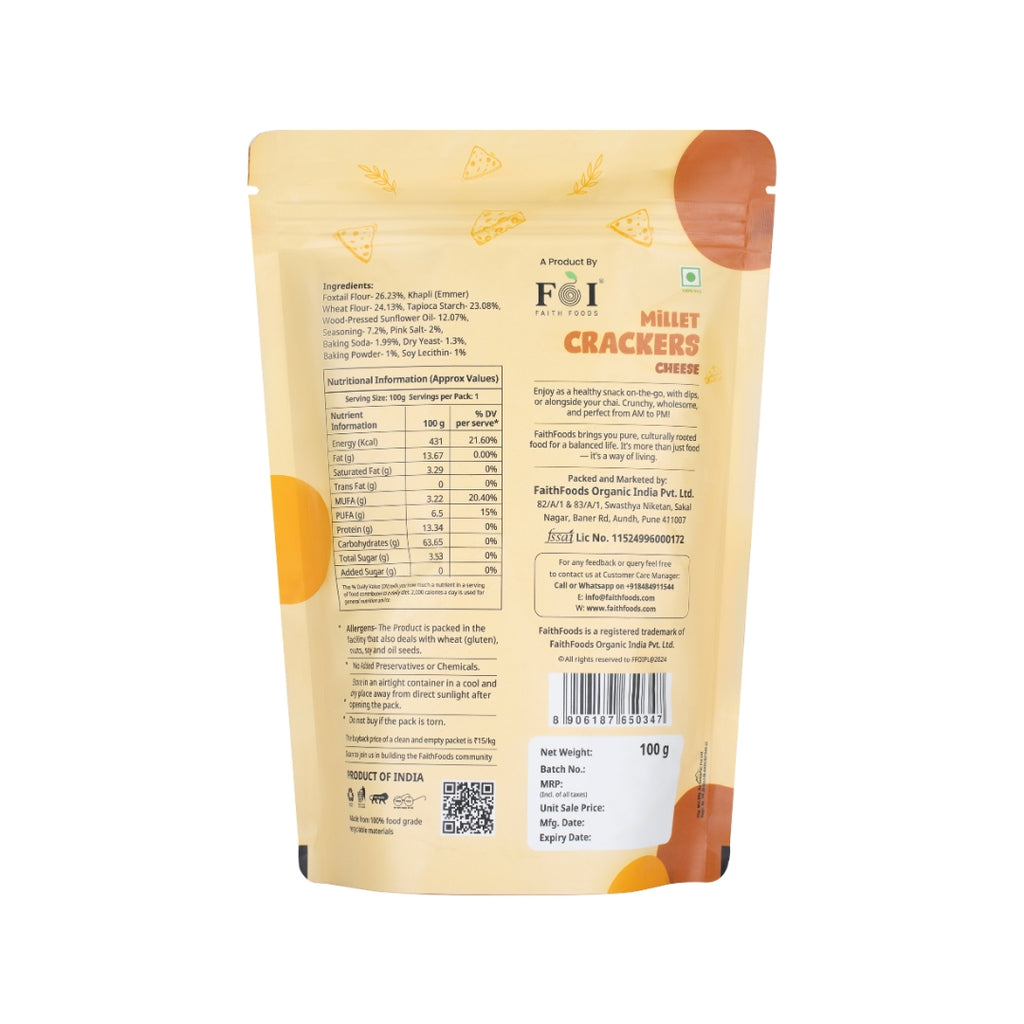Cheese Millet Cracker
