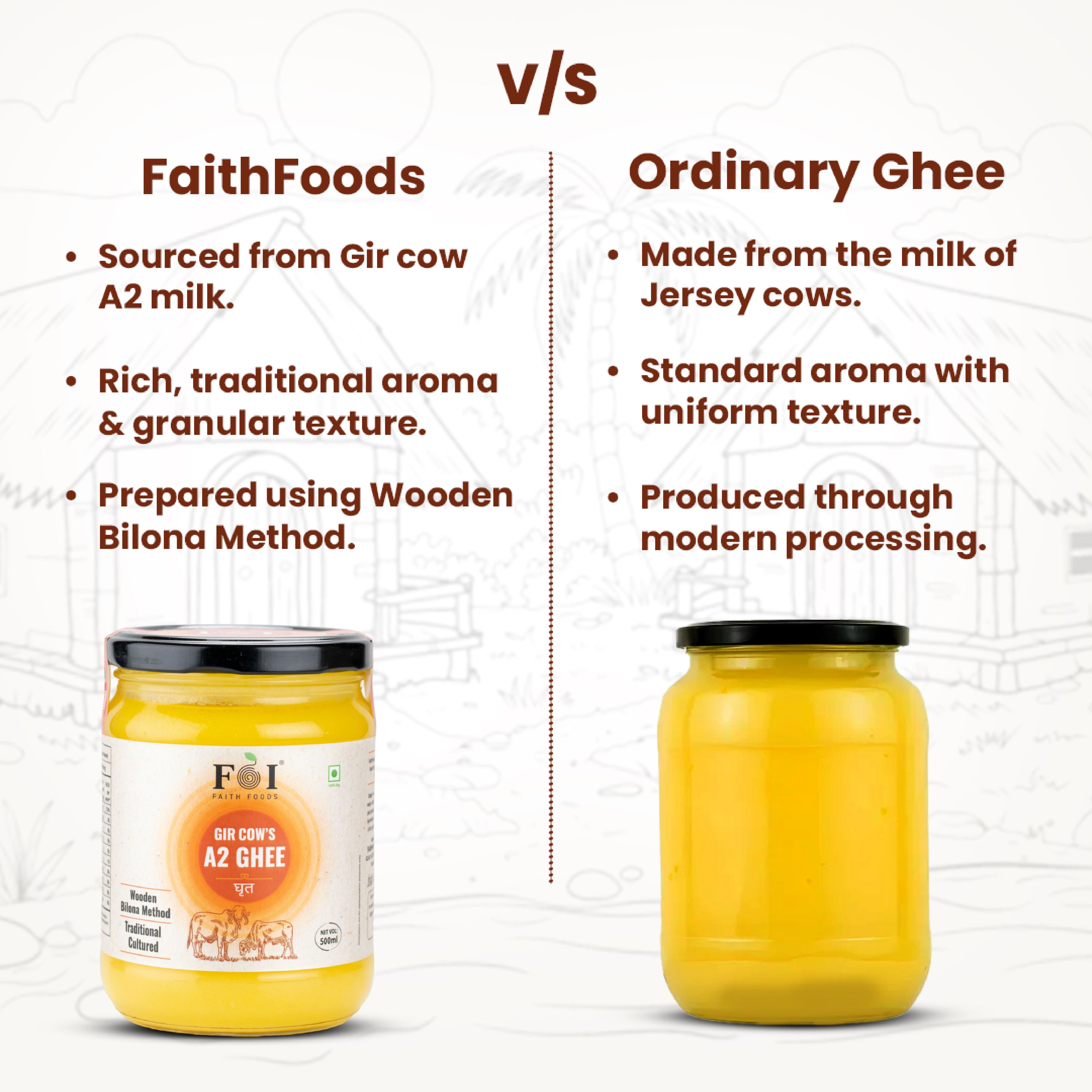 Gir Cow's A2 Ghee (500ML)