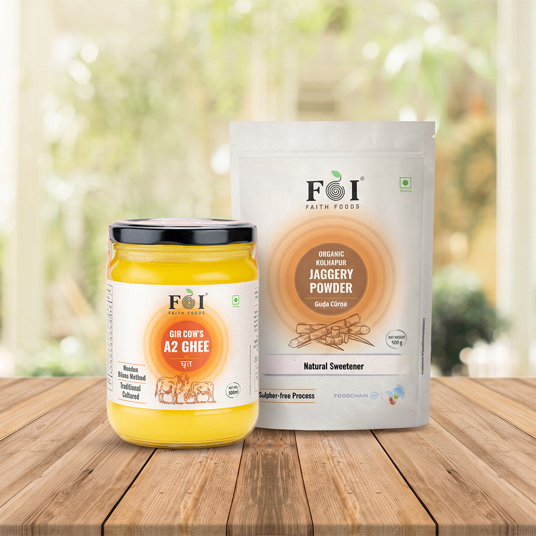 A2 Gir Cow Ghee & Jaggery Combo