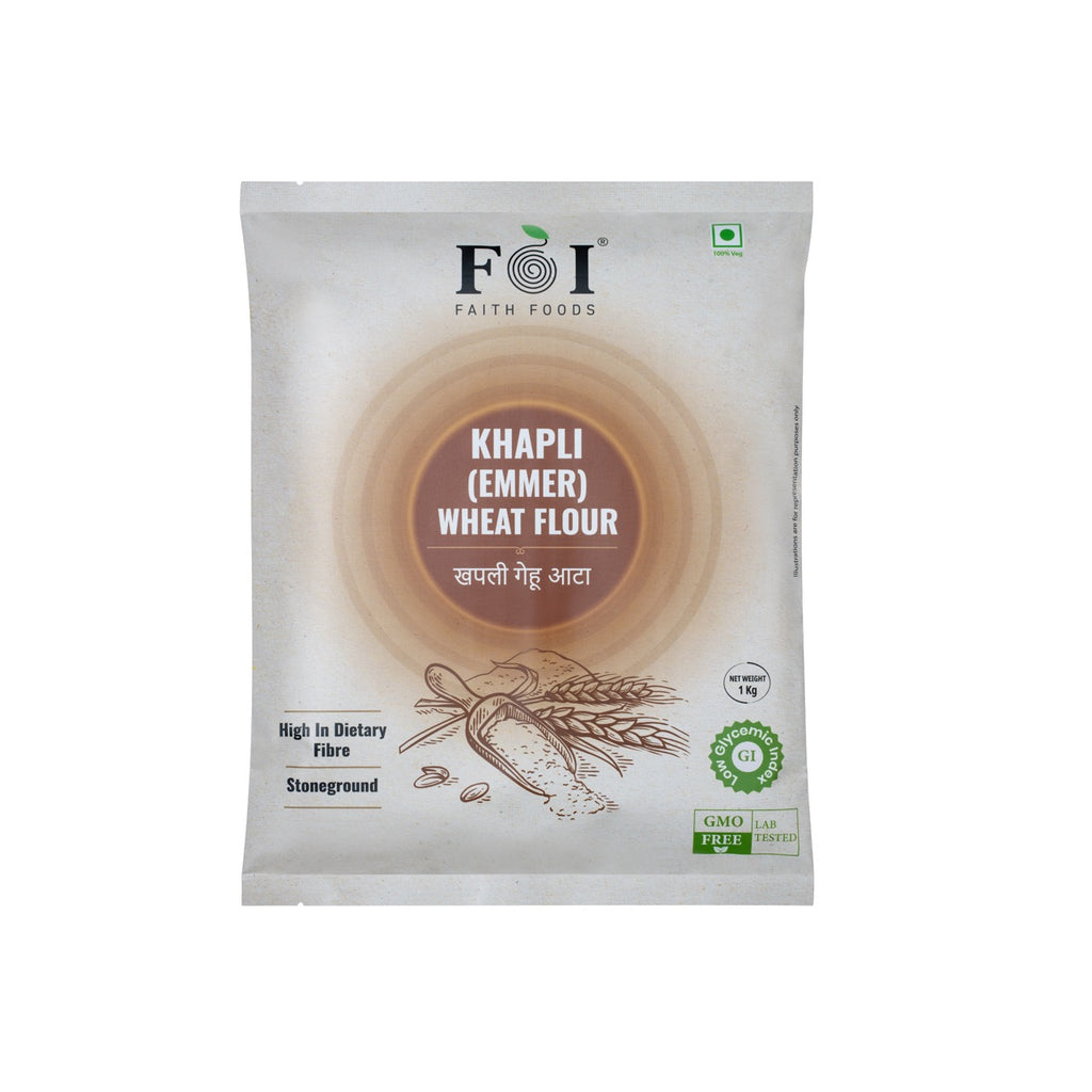 FaithFoods Organic Khapli Wheat Flour 1kg