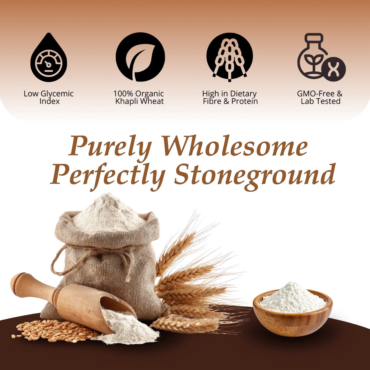FaithFoods Organic Khapli Wheat Flour 1kg